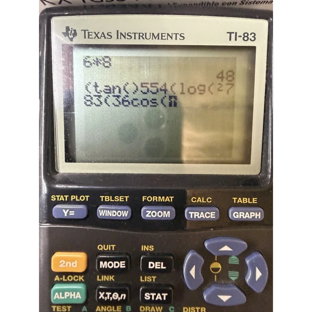 Texas Instruments TI-83 Graphing Calculator w/ Cover – Tested & Working‎